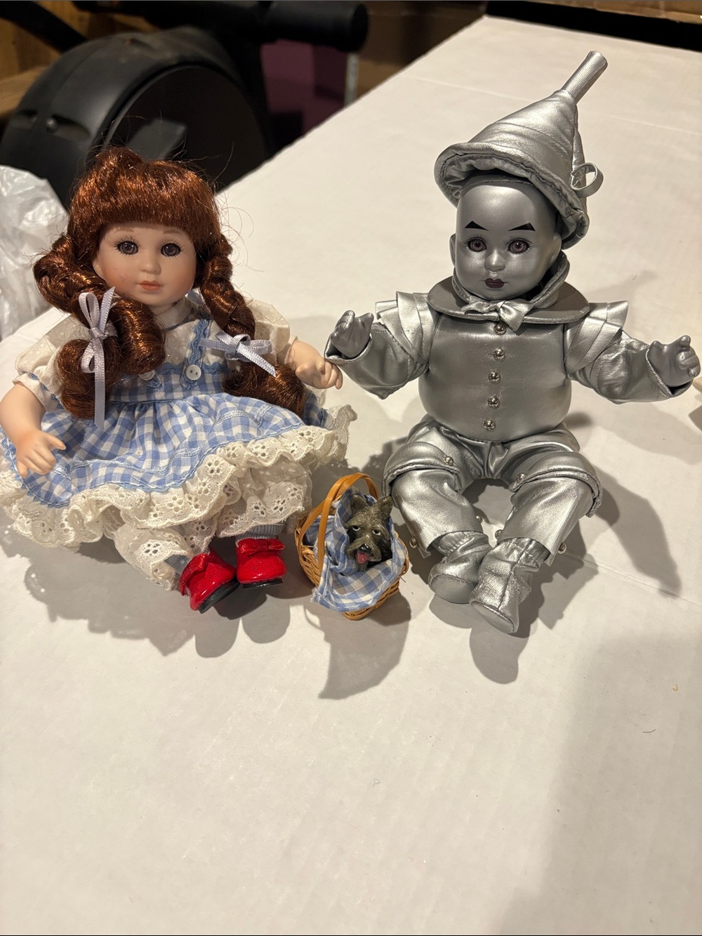 Dorothy and Tin Man porcelain Doll Set